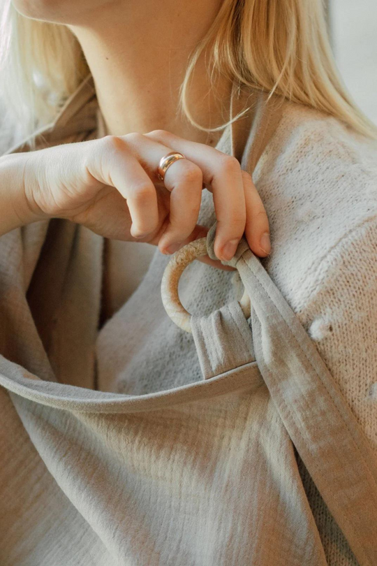 Beige breastfeeding apron