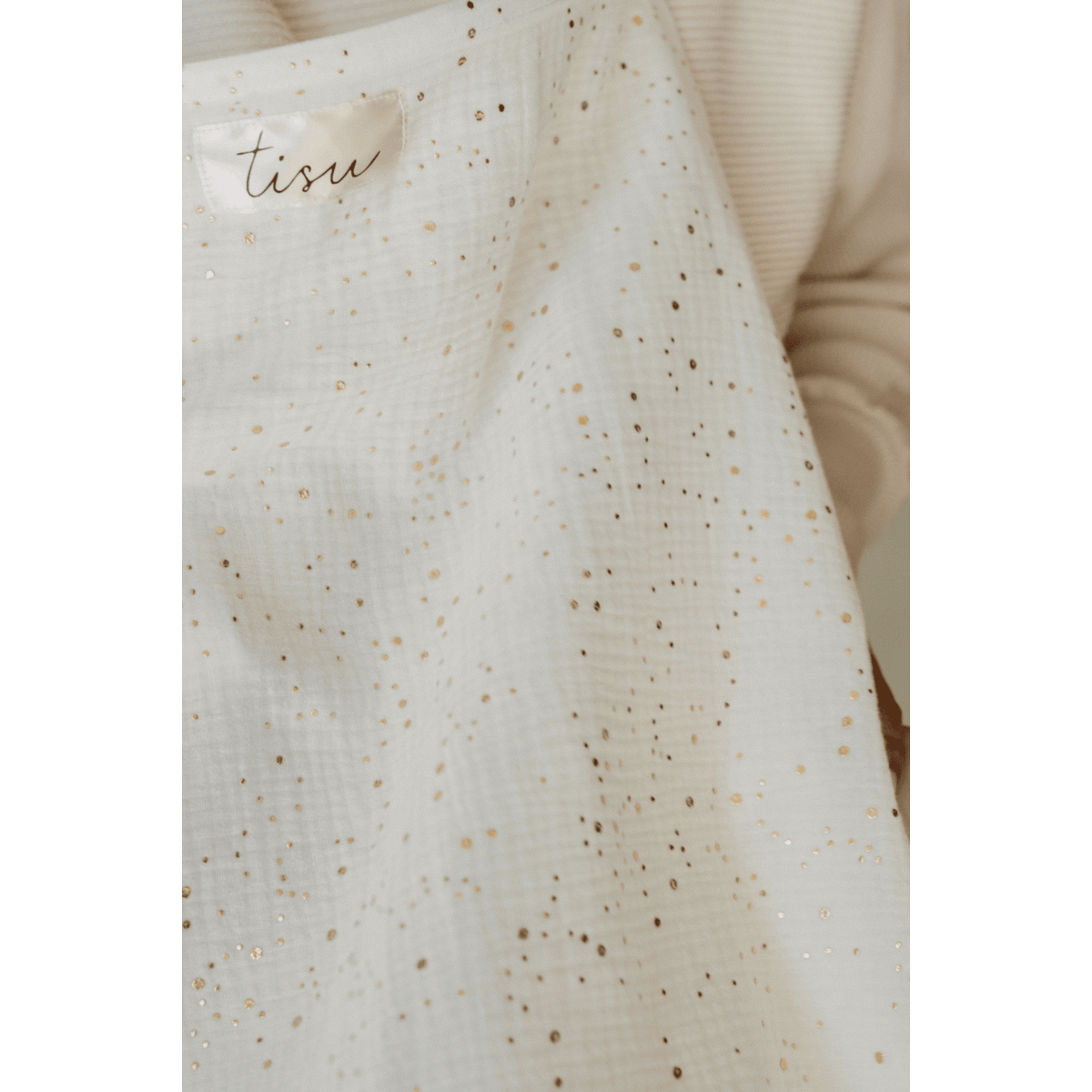 White golden dots nursing apron