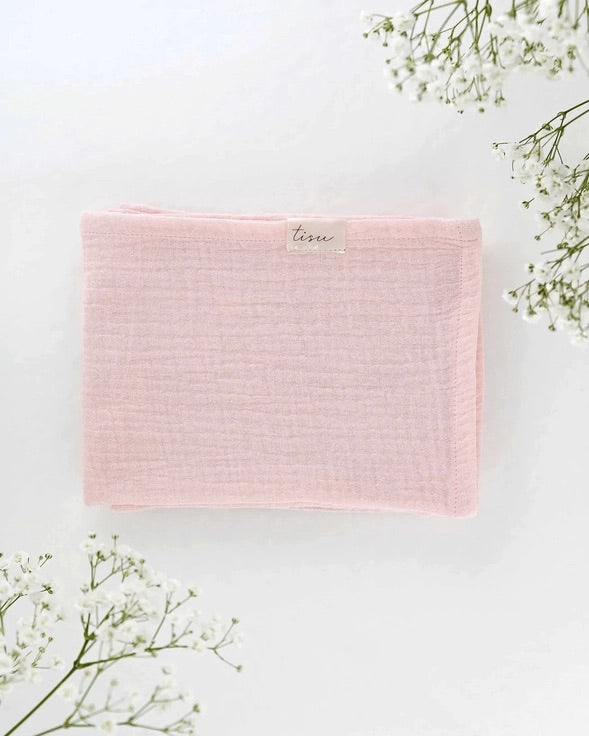 Fraldinha de musselina baby pink