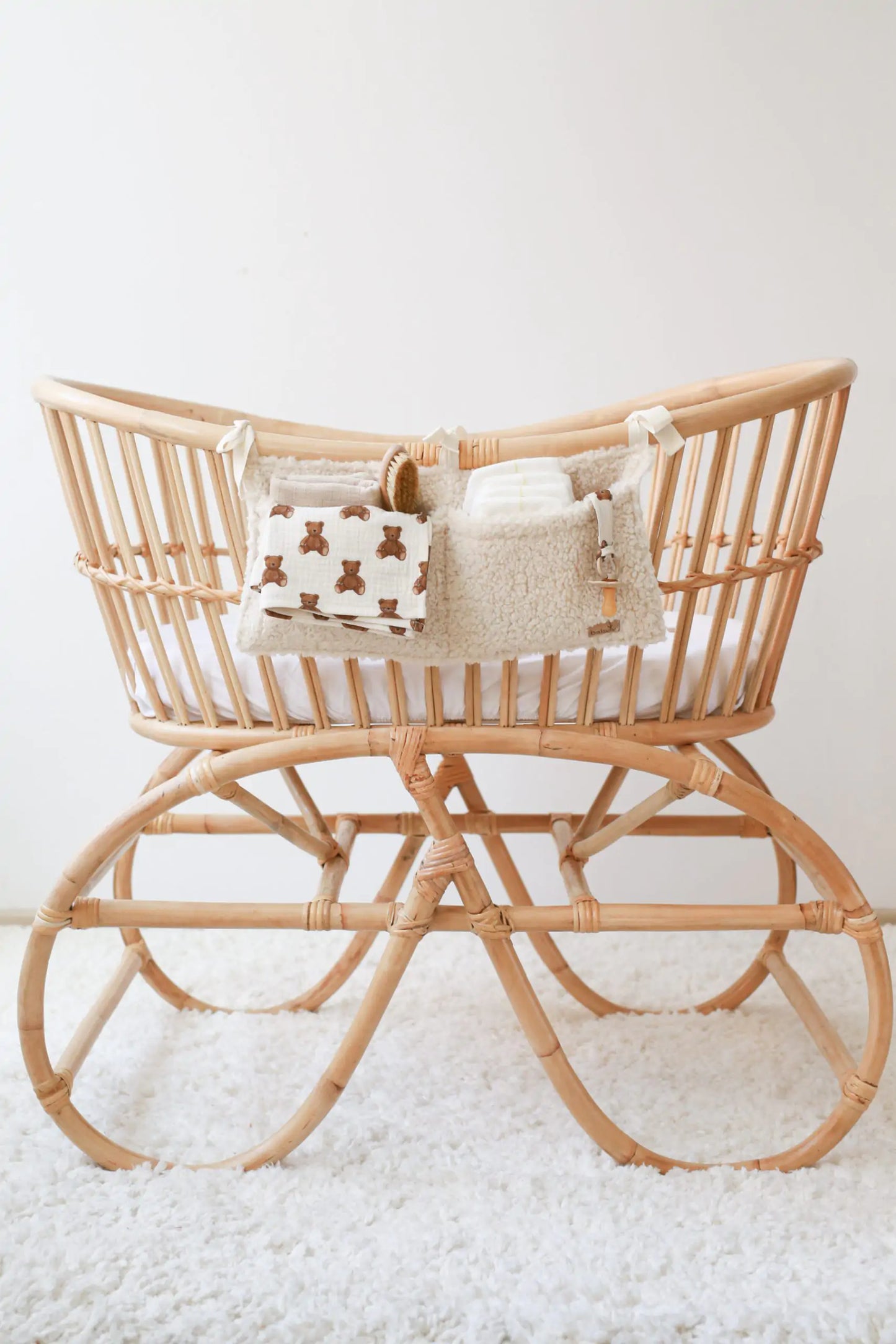 Teddy cream baby crib organizer 