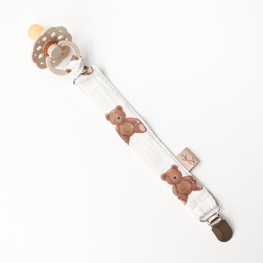 Teddy bears pacifier clip