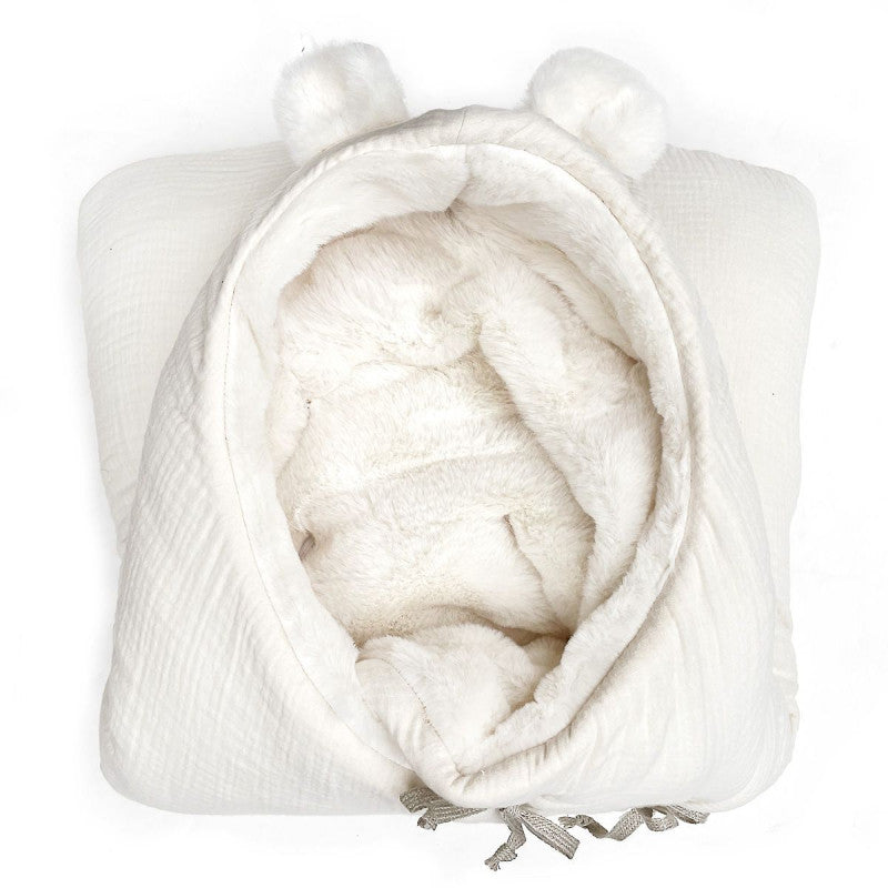 Teddy ivory powder baby bag