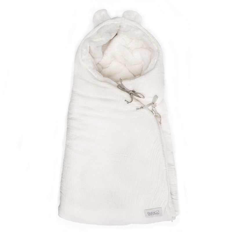 Teddy ivory powder baby bag