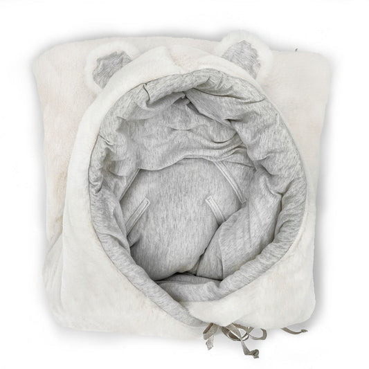 Teddy ivory powder baby bag