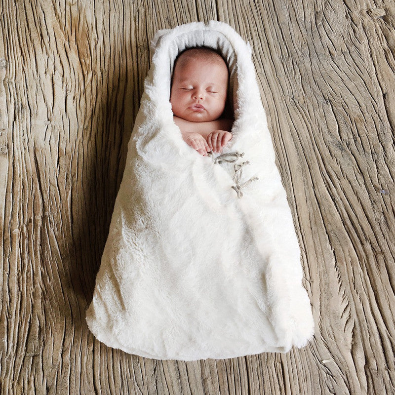 Teddy ivory powder baby bag