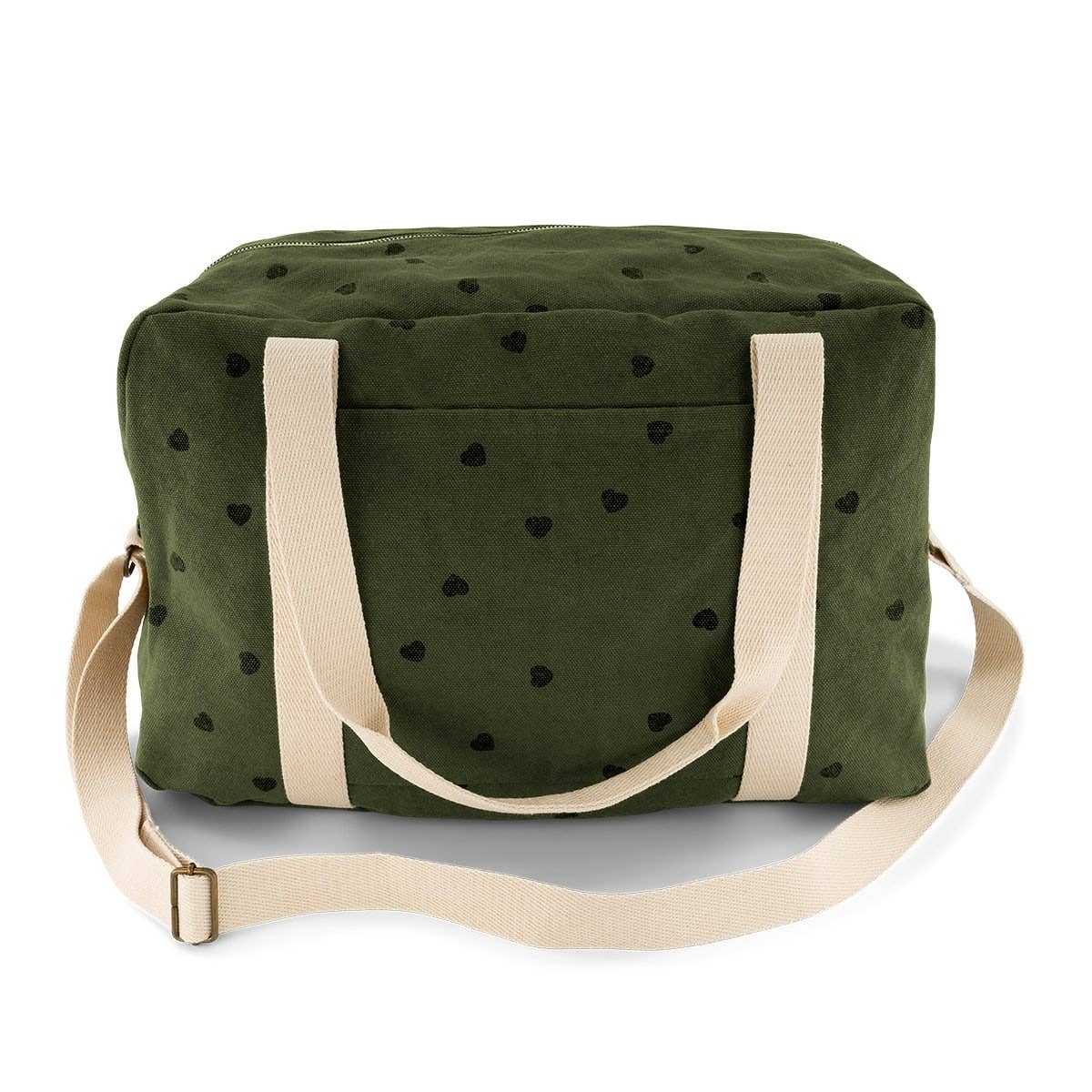 Forest Green Hearts Maternity Bag 