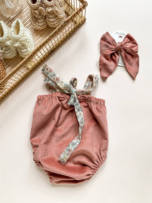 Fofo girly Corduroy rosa + blush floral (-50%)